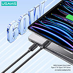 Καλώδιο Φόρτισης και Data USAMS KY Series Type-C σε Type-C 60W 3.0m (SJ701USB01) μαύρο - Image 3