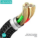 Καλώδιο φόρτισης και data USAMS SY Series Aluminum Alloy Type-C σε lightning 30W 1.2m (SJ729USB01) μαύρο - Image 3