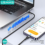 Καλώδιο φόρτισης και data USAMS SY Series Aluminum Alloy Type-C σε lightning 30W 1.2m (SJ729USB01) μαύρο - Image 4