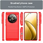 Θήκη Realme 12 Pro 5G / 12 Pro+ 5G Mad Mask Brushed TPU Carbon Πλάτη κόκκινο - Image 2