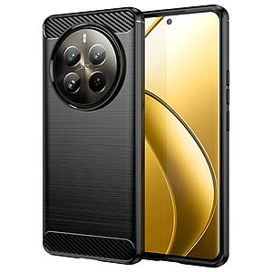 Θήκη Realme 12 Pro 5G / 12 Pro+ 5G Mad Mask Brushed TPU Carbon Πλάτη μαύρο