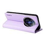 Θήκη Realme 12 Pro 5G / 12 Pro+ 5G YIKATU Folio Series με βάση στήριξης, υποδοχή καρτών και μαγνητικό κούμπωμα Flip Wallet από συνθετικό δέρμα και TPU μωβ ανοιχτό - Image 3