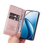 Θήκη Realme 12 Pro 5G / 12 Pro+ 5G YIKATU Folio Series με βάση στήριξης, υποδοχή καρτών και μαγνητικό κούμπωμα Flip Wallet από συνθετικό δέρμα και TPU ροζ χρυσό - Image 4