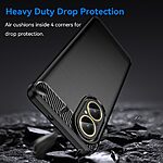 Θήκη Realme C67 4G Mad Mask Brushed TPU Carbon Πλάτη μαύρο - Image 3