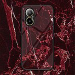 Θήκη Realme C67 4G OEM σχέδιο Marble με Πλάτη Tempered Glass TPU κόκκινο - Image 2