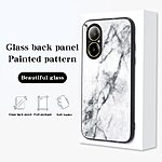 Θήκη Realme C67 4G OEM σχέδιο Marble με Πλάτη Tempered Glass TPU κόκκινο - Image 5