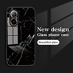 Θήκη Realme C67 4G OEM σχέδιο Marble με Πλάτη Tempered Glass TPU μαύρο - Image 3