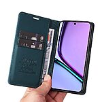 Θήκη Realme C67 4G YIKATU Folio Series με βάση στήριξης, υποδοχή καρτών και μαγνητικό κούμπωμα Flip Wallet από συνθετικό δέρμα και TPU πράσινο - Image 5