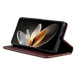 Θήκη Samsung Galaxy M55 5G AZNS Litchi Retro V4 Texture Leather με βάση στήριξης, υποδοχές καρτών και μαγνητικό κούμπωμα καφέ - Image 4