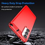 Θήκη Samsung Galaxy M55 5G Mad Mask Brushed TPU Carbon Πλάτη κόκκινο - Image 3