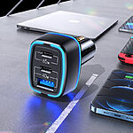 USAMS CC141 φορτιστής αυτοκινήτου C24 105W με 1 x USB-A + 2 x Type-C (CC141TC01)  - μωβ - Image 3