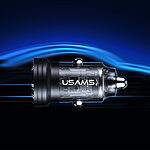 USAMS CC175 mini φορτιστής αυτοκινήτου C35 45W με 1 x USB-A + 1 x Type-C (CC175CC02) - μωβ - Image 3