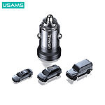 USAMS CC175 mini φορτιστής αυτοκινήτου C35 45W με 1 x USB-A + 1 x Type-C (CC175CC02) - μωβ - Image 4