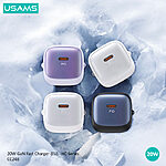 USAMS CC248 HC Series επιτοίχιος φορτιστής GaN Fast Charger 20W με 1 x Type-C (CC248TC02) - λευκός - Image 4
