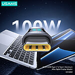 USAMS SJ682 Adapter Μετατροπέας AU18 από Type-C male σε Type-C female  Aluminum και Digital Display (SJ682TC01) μαύρο - Image 2