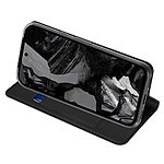 Θήκη Google Pixel 8a 5G DUX DUCIS Skin Pro Series με βάση στήριξης, υποδοχή καρτών και μαγνητικό κούμπωμα Flip Wallet από συνθετικό δέρμα και TPU μαύρο - Image 3