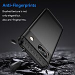 Θήκη Google Pixel 8a 5G Mad Mask Brushed TPU Carbon Πλάτη μαύρο - Image 3