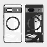 Θήκη Google Pixel 8a 5G Mad Mask Electroplating Series Thin Frame Πλάτη από Premium TPU συμβατό με MagSafe φορτιστή με μεταλιζέ περίβλημα μαύρο - Image 5