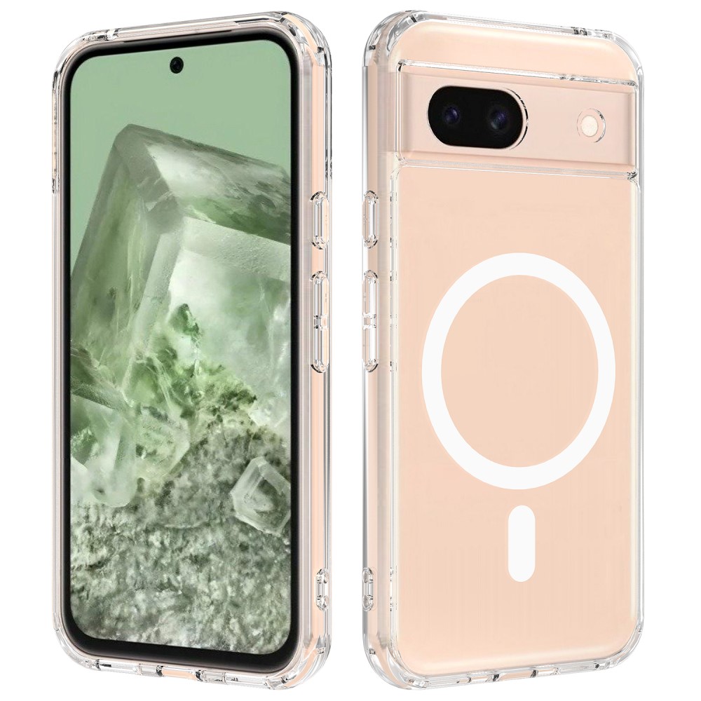 Θήκη Google Pixel 8a 5G OEM Silicone Sockproof συμβατό με MagSafe φορτιστή Transparent Πλάτη TPU Θήκη Google Pixel 8a 5G OEM Silicone Sockproof συμβατό με MagSafe φορτιστή Transparent Πλάτη TPU