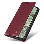 Θήκη Google Pixel 8a 5G YIKATU Folio Series με βάση στήριξης, υποδοχή καρτών και μαγνητικό κούμπωμα Flip Wallet από συνθετικό δέρμα και TPU κόκκινο σκούρο - Image 5