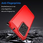 Θήκη Honor 200 Lite 5G Mad Mask Brushed TPU Carbon Πλάτη κόκκινο - Image 3