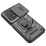 Θήκη Honor 200 Lite 5G Mad Mask Camshield Armor Guard v3 Πλάτη με προστασία για την κάμερα, Kickstand και Βάση στήριξης από σκλήρό Premium TPU μαύρο - Image 4