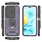 Θήκη Honor 200 Lite 5G Mad Mask Camshield Armor Guard v3 Πλάτη με προστασία για την κάμερα, Kickstand και Βάση στήριξης από σκλήρό Premium TPU μωβ - Image 4
