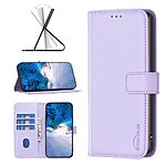 Θήκη Honor 90 Smart 5G BINFEN COLOR Leather Wallet series 12 με βάση στήριξης, υποδοχές καρτών και μαγνητικό κούμπωμα μωβ - Image 4