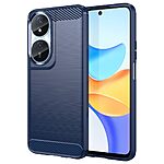 Θήκη Honor 90 Smart 5G Mad Mask Brushed TPU Carbon Πλάτη μπλε