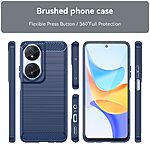Θήκη Honor 90 Smart 5G Mad Mask Brushed TPU Carbon Πλάτη μπλε - Image 2