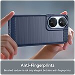 Θήκη Honor 90 Smart 5G Mad Mask Brushed TPU Carbon Πλάτη μπλε - Image 5