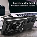 Θήκη Honor 90 Smart 5G Mad Mask Camshield Armor Guard Πλάτη με προστασία για την κάμερα, Kickstand και Βάση στήριξης από σκλήρό Premium TPU μπλε - Image 4