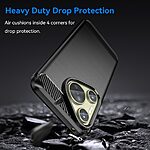 Θήκη Huawei Pura 70 Mad Mask Brushed TPU Carbon Πλάτη μαύρο - Image 3