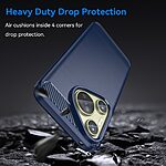 Θήκη Huawei Pura 70 Mad Mask Brushed TPU Carbon Πλάτη μπλε - Image 3