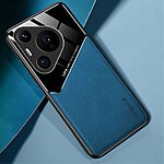 Θήκη Huawei Pura 70 Pro OEM Magnetic Glass Series πλάτη με ενσωματωμένο μαγνήτη και υποστήριξη μαγνητικής βάσης από συνθετικό δέρμα TPU μπλε - Image 2