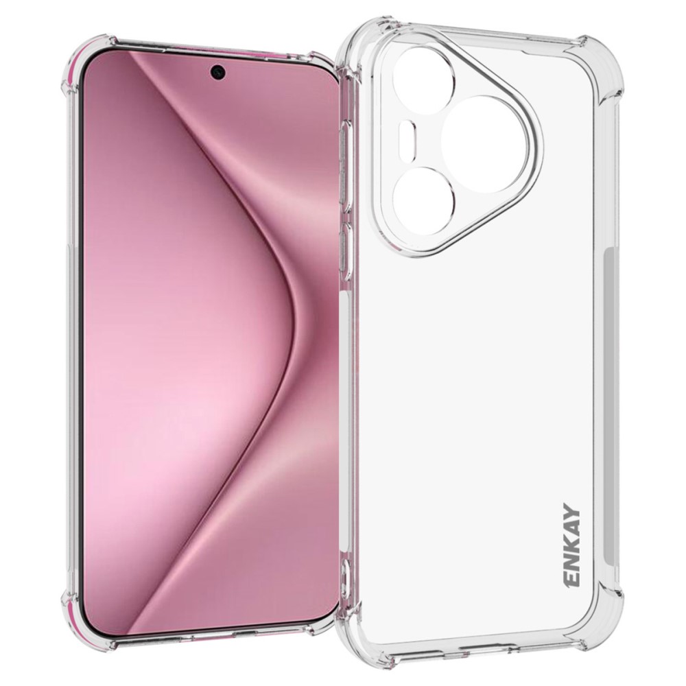 Θήκη Huawei Pura 70 Pro ENKAY Enkay Silicone Sockproof Anti-Slip Transparent Πλάτη TPU Θήκη Huawei Pura 70 Pro ENKAY Enkay Silicone Sockproof Anti-Slip Transparent Πλάτη TPU