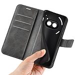 Θήκη Nothing Phone (2a / 2a Plus) 5G 5G Mad Mask Leather Wallet Case V2 με βάση στήριξης, υποδοχές καρτών και μαγνητικό κούμπωμα Flip Wallet από συνθετικό δέρμα γκρι - Image 4