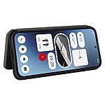 Θήκη Nothing Phone (2a / 2a Plus) 5G Mad Mask Carbon Folio Series με βάση στήριξης, υποδοχή καρτών και μαγνητικό κούμπωμα Flip Wallet από συνθετικό δέρμα και εσωτερικό TPU μαύρο - Image 3