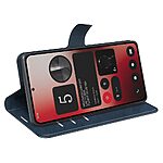 Θήκη Nothing Phone (2a / 2a Plus) 5G 5G Mad Mask Leather Wallet Case V2 με βάση στήριξης, υποδοχές καρτών και μαγνητικό κούμπωμα Flip Wallet από συνθετικό δέρμα μπλε - Image 3