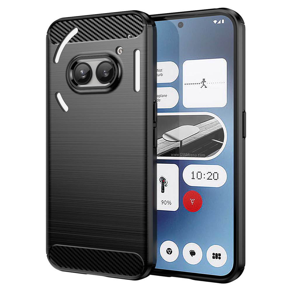 Θήκη Nothing Phone (2a) 5G Mad Mask Brushed TPU Carbon Πλάτη μαύρο Θήκη Nothing Phone (2a) 5G Mad Mask Brushed TPU Carbon Πλάτη μαύρο