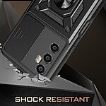 Θήκη Realme C65 Mad Mask Camshield Armor Guard Πλάτη με προστασία για την κάμερα, Kickstand και Βάση στήριξης από σκλήρό Premium TPU ασημί - Image 3