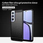 Θήκη Realme C65 MOFI Brushed TPU Carbon Πλάτη μαύρο - Image 2