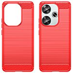 Θήκη Xiaomi Poco F6 5G Mad Mask Brushed TPU Carbon Πλάτη κόκκινο - Image 2