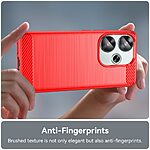 Θήκη Xiaomi Poco F6 5G Mad Mask Brushed TPU Carbon Πλάτη κόκκινο - Image 5