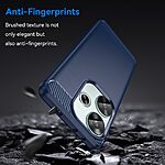 Θήκη Xiaomi Poco F6 5G Mad Mask Brushed TPU Carbon Πλάτη μπλε - Image 3