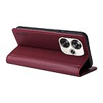 Θήκη Xiaomi Poco F6 5G YIKATU Folio Series με βάση στήριξης, υποδοχή καρτών και μαγνητικό κούμπωμα Flip Wallet από συνθετικό δέρμα και TPU κόκκινο σκούρο - Image 3