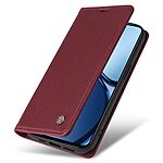 Θήκη Realme C61 / C63 / Note 60x YIKATU Folio Series με βάση στήριξης, υποδοχή καρτών και μαγνητικό κούμπωμα Flip Wallet από συνθετικό δέρμα και TPU κόκκινο σκούρο - Image 5