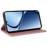 Θήκη Realme C61 / C63 / Note 60x YIKATU Folio Series με βάση στήριξης, υποδοχή καρτών και μαγνητικό κούμπωμα Flip Wallet από συνθετικό δέρμα και TPU ροζ χρυσό - Image 4