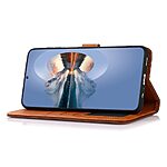 Θήκη Xiaomi Redmi 13 / Poco M6 KHAZNEH Leather Wallet Golden Clasp με βάση στήριξης, υποδοχές καρτών και μαγνητικό κούμπωμα καφέ - Image 3