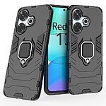 Θήκη Xiaomi Redmi 13 / Poco M6 Mad Mask Πλάτη Thin Armor με Μαγνητικό δαχτυλίδι και Βάση στήριξης TPU μαύρο - Image 2